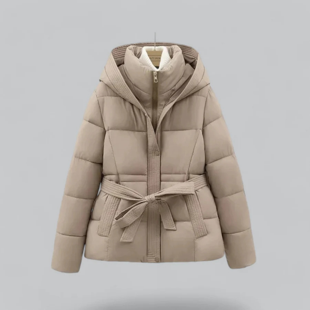 Winter Daunenjacke Damen mit Gürtel | Warm