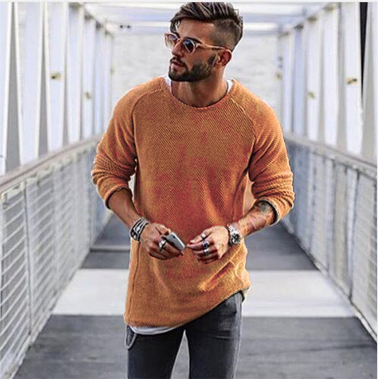 Declan | Stylischer langer Strickpullover für Herren