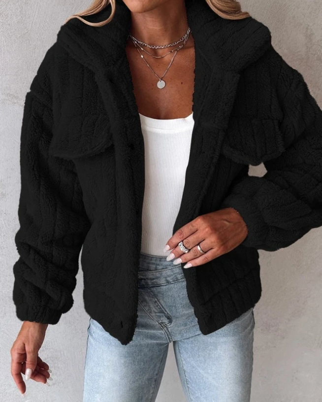 Damen Warmer Teddymantel | Gemütlich