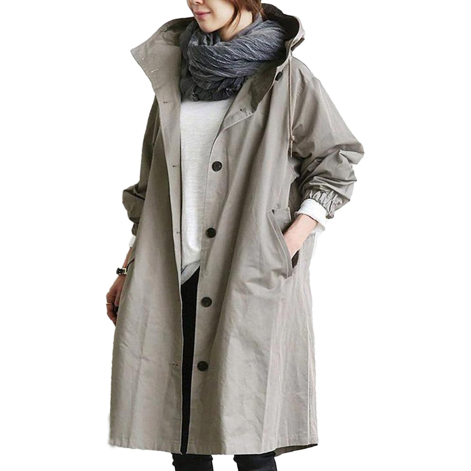 Damen Lange Regenjacke | Vielseitig