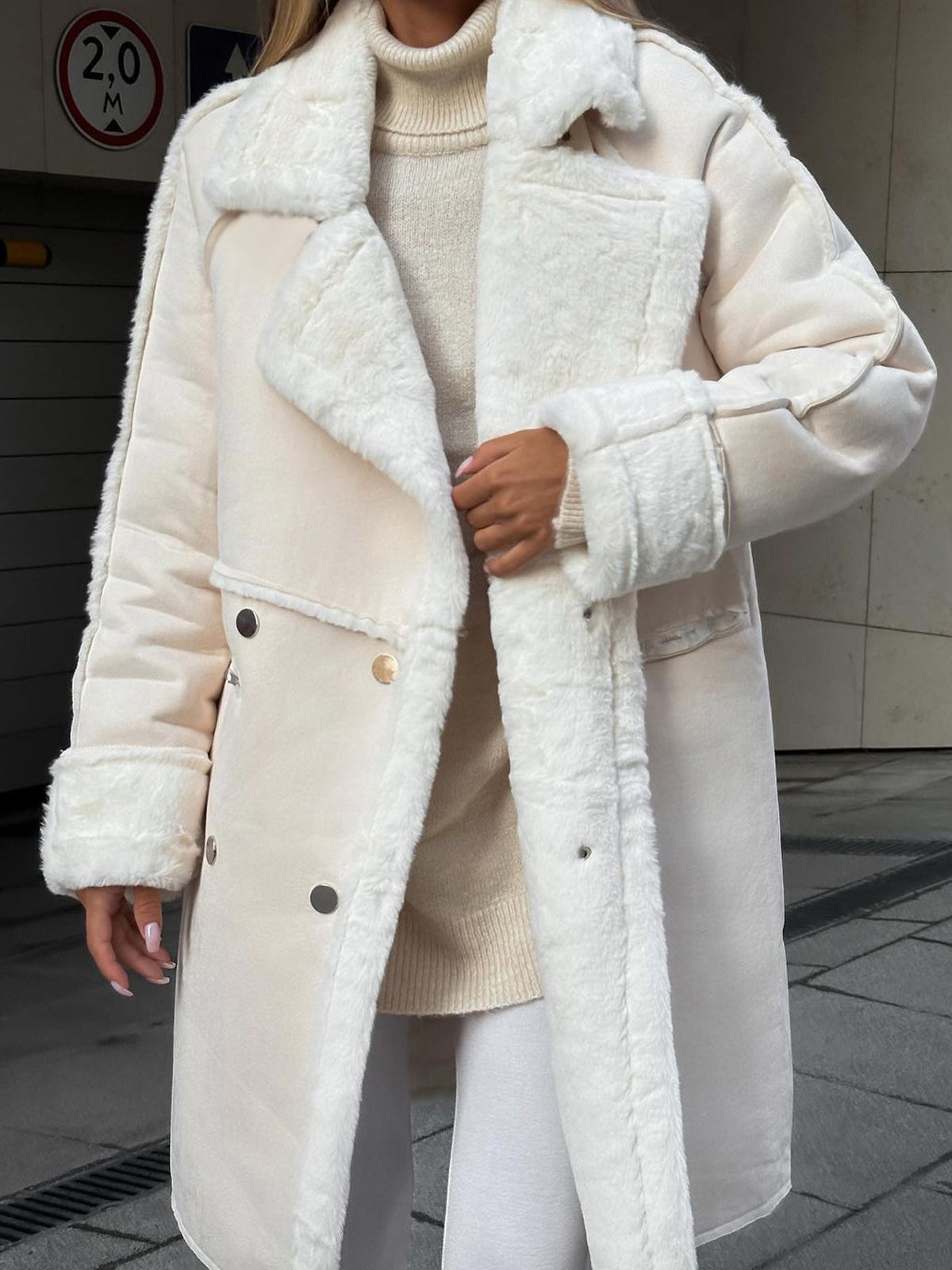 Damen Winter-Teddymantel | Übergrößer