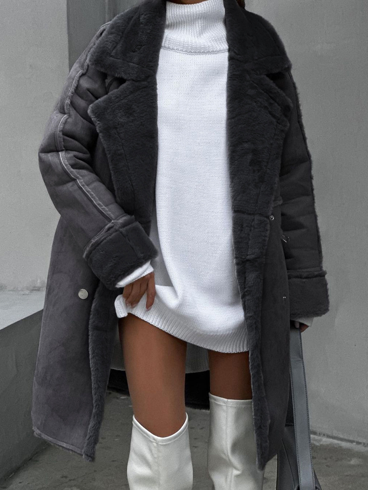 Damen Winter-Teddymantel | Übergrößer