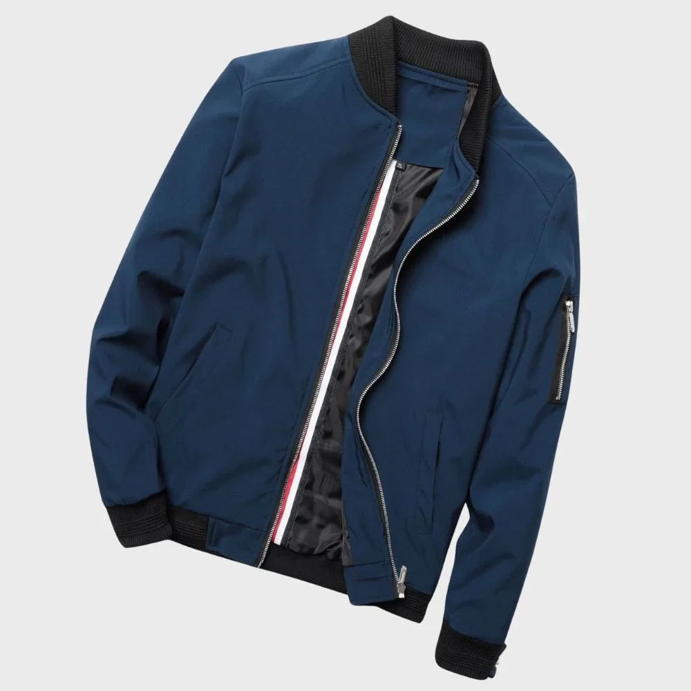 Herren Lässige Bomber Langarm Jacke | Reißverschluss