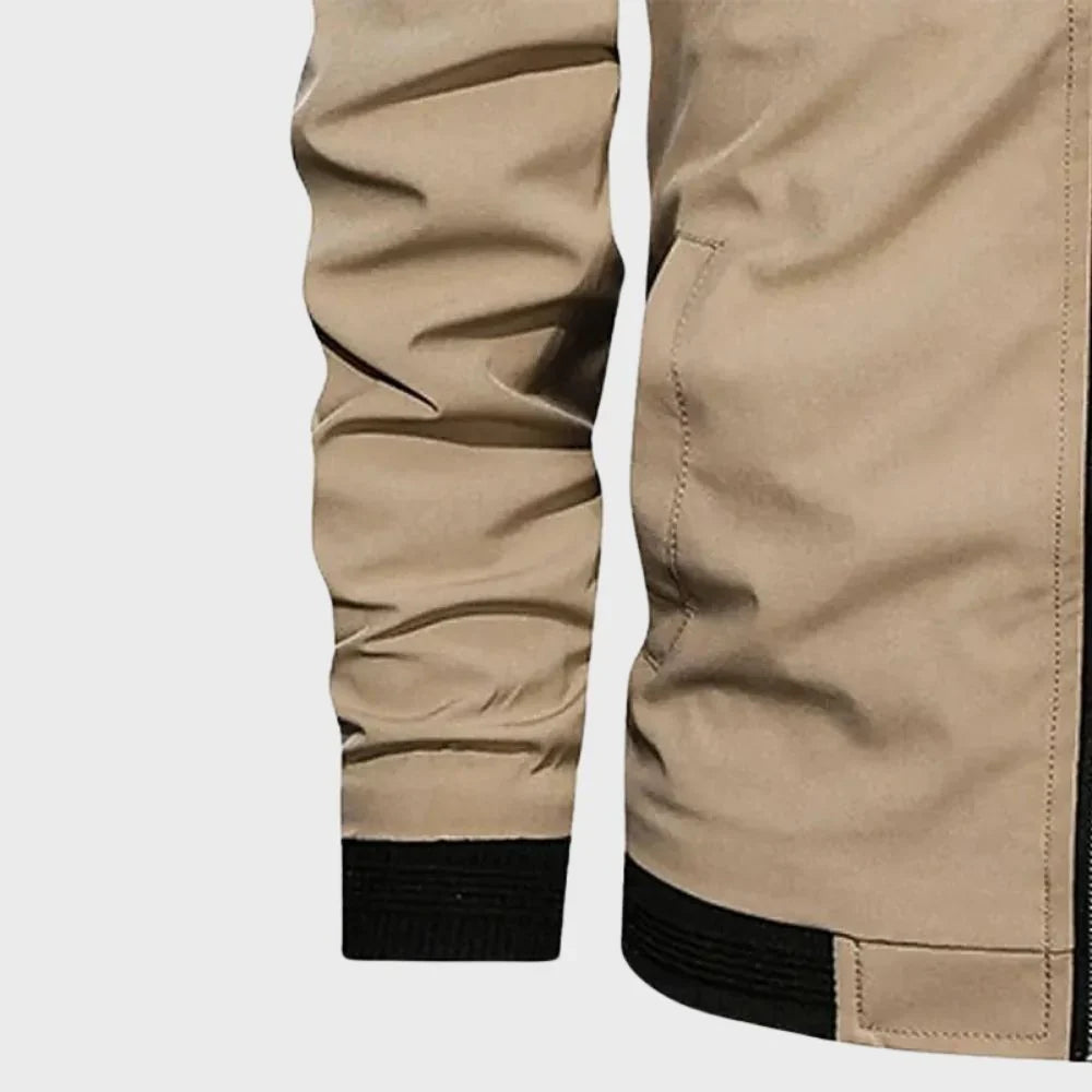 Herren Lässige Bomber Langarm Jacke | Reißverschluss