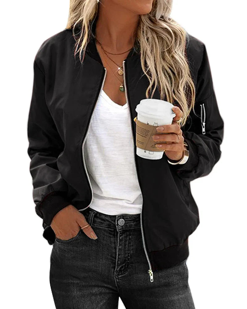Damen Klassische Bomberjacke | Langarm