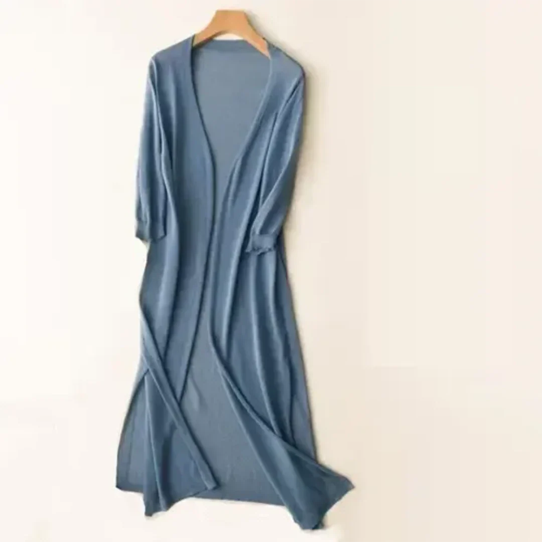 Inezimen | Damen Lange Moderne Strickjacke | Leicht