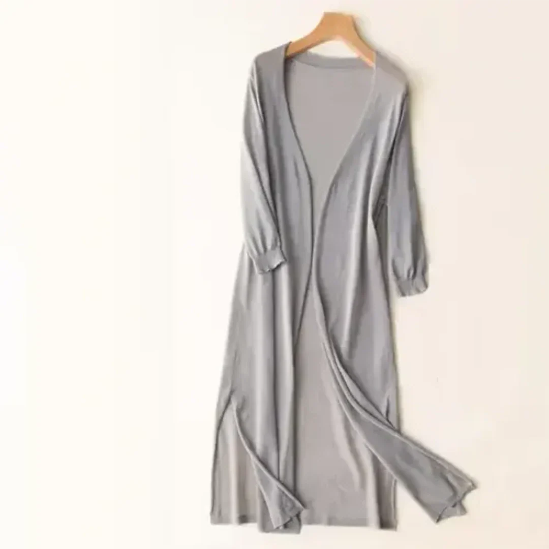 Inezimen | Damen Lange Moderne Strickjacke | Leicht