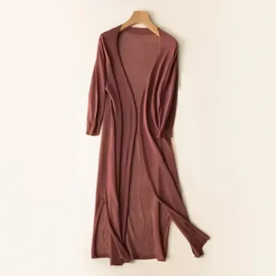 Inezimen | Damen Lange Moderne Strickjacke | Leicht