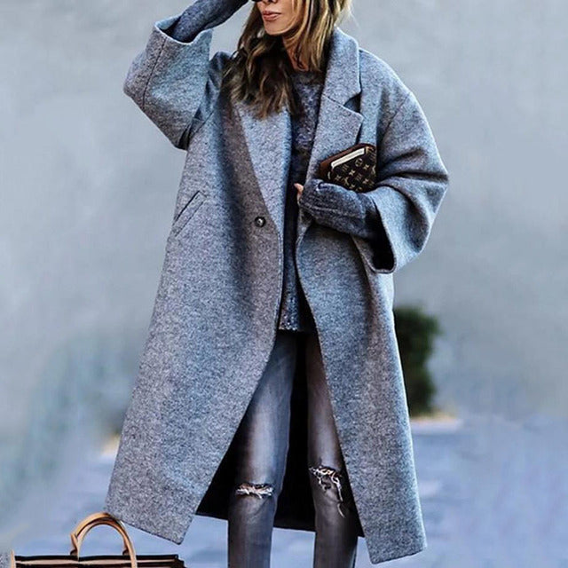 Karlina | Lange Wintermantel Damen | Warm