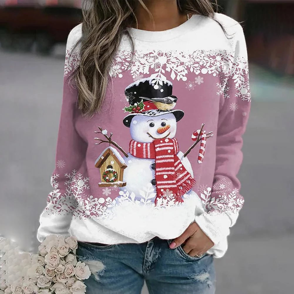 Lenia | Damen Weihnachten Warmer Pullover | Winter
