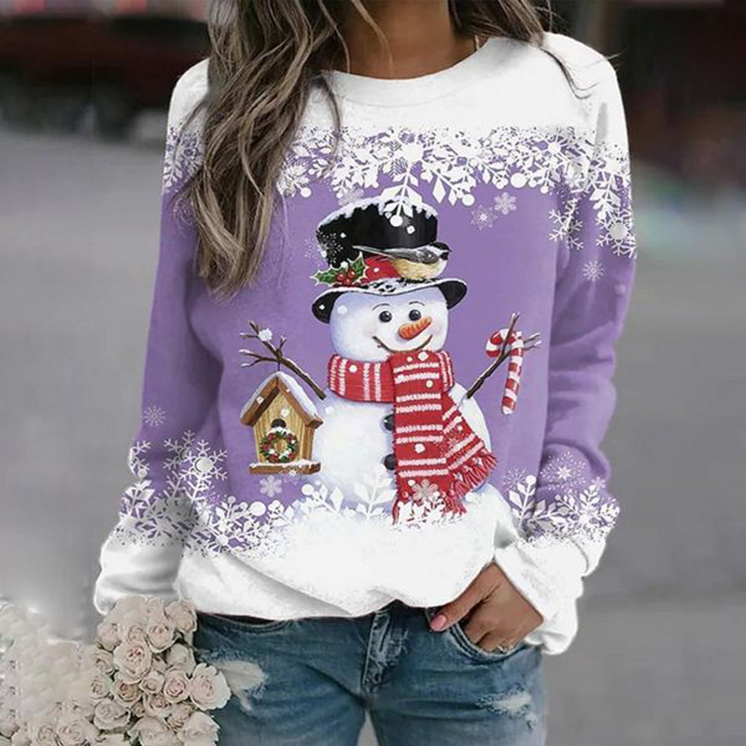 Lenia | Damen Weihnachten Warmer Pullover | Winter