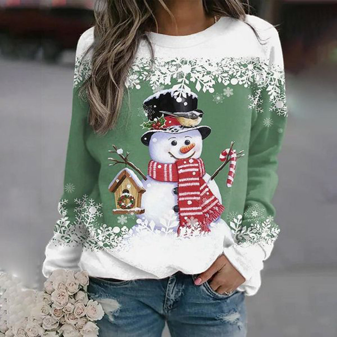 Lenia | Damen Weihnachten Warmer Pullover | Winter