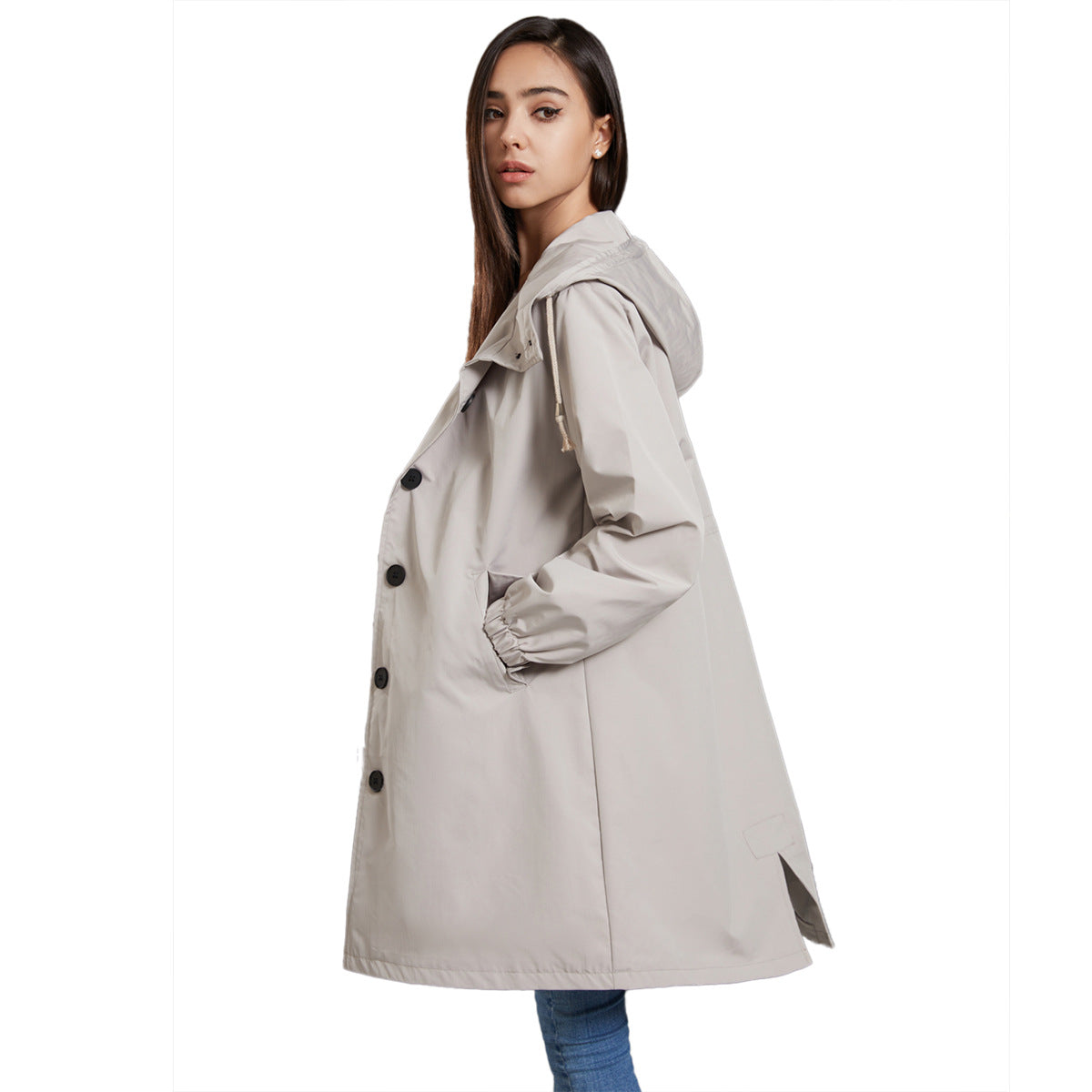 Stylische Damen Regenjacke | Mit Kapuze