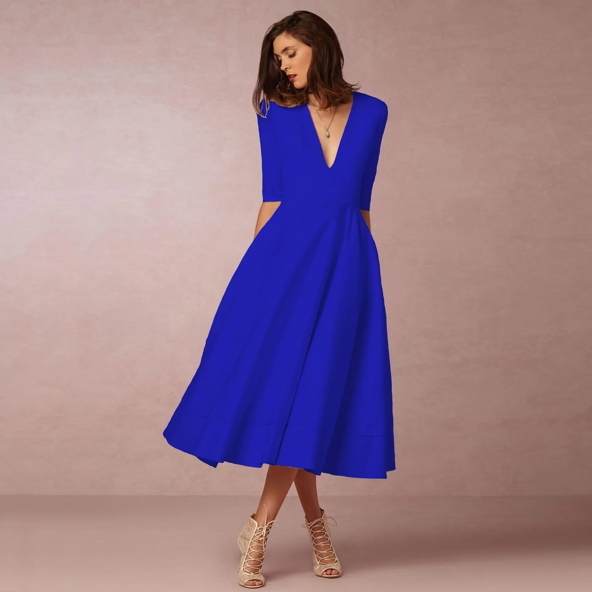 Roryna | Damen Hochzeitsgast Kleid Sommer | Midikleid