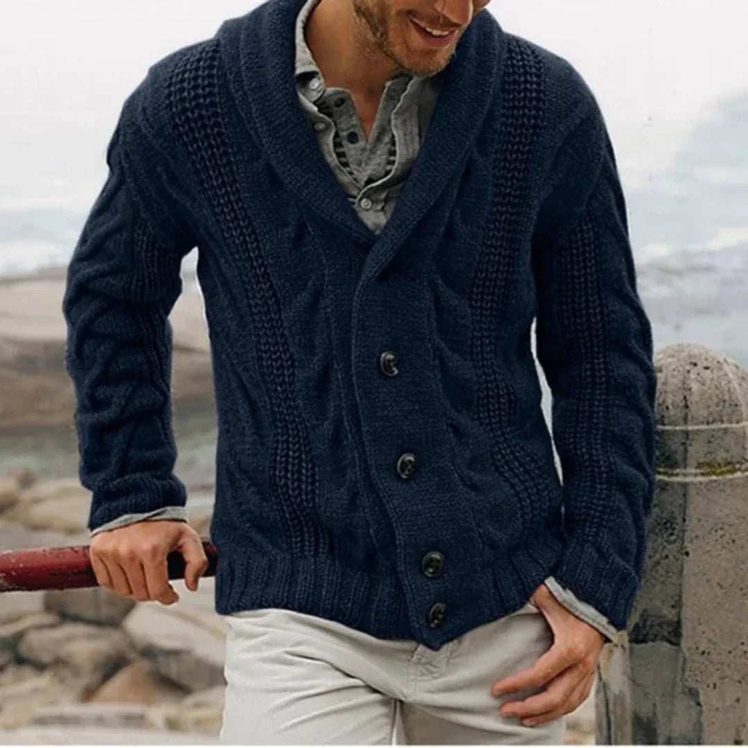Herren Langarm Warme Strick Strickjacke | Winter