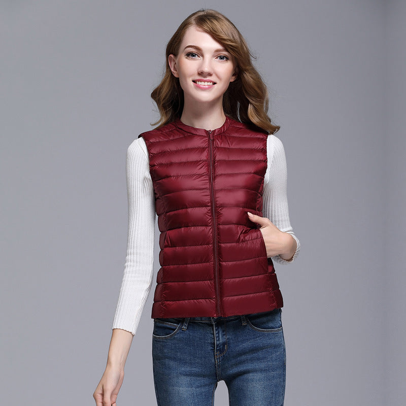 Damen Puffer Daunen Weste | Ärmellos