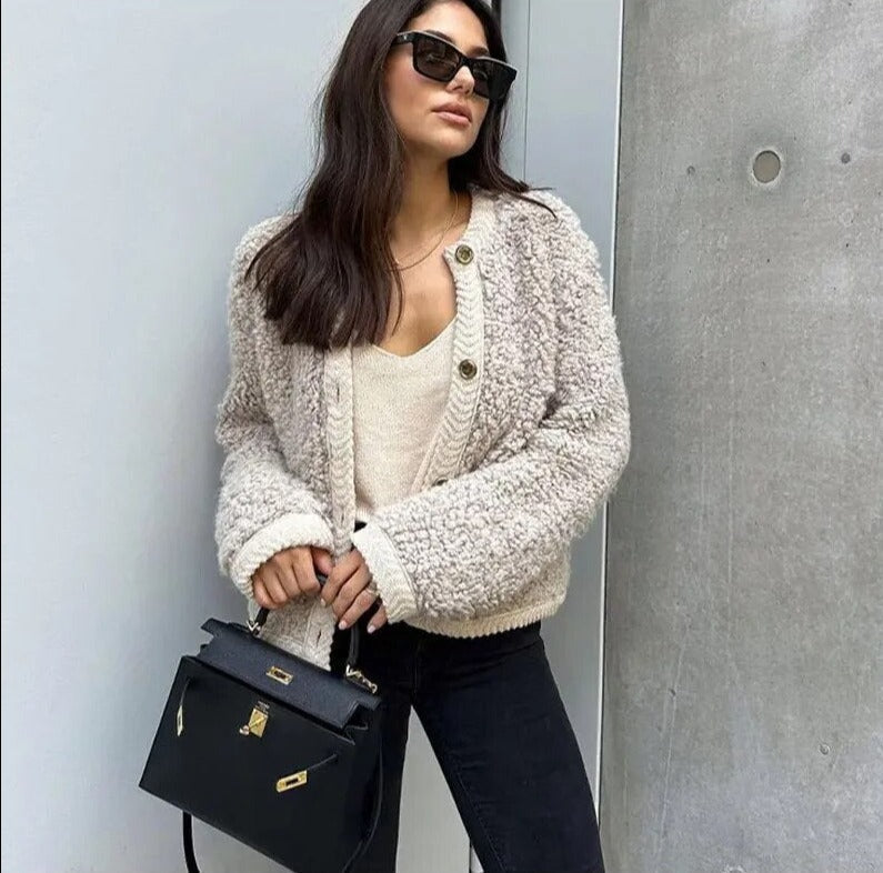 Moderne Damen-Teddy-Mantel | Lässig