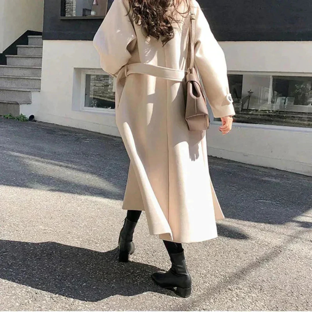 Malinam | Damen Lange Trench Mantel | Warm