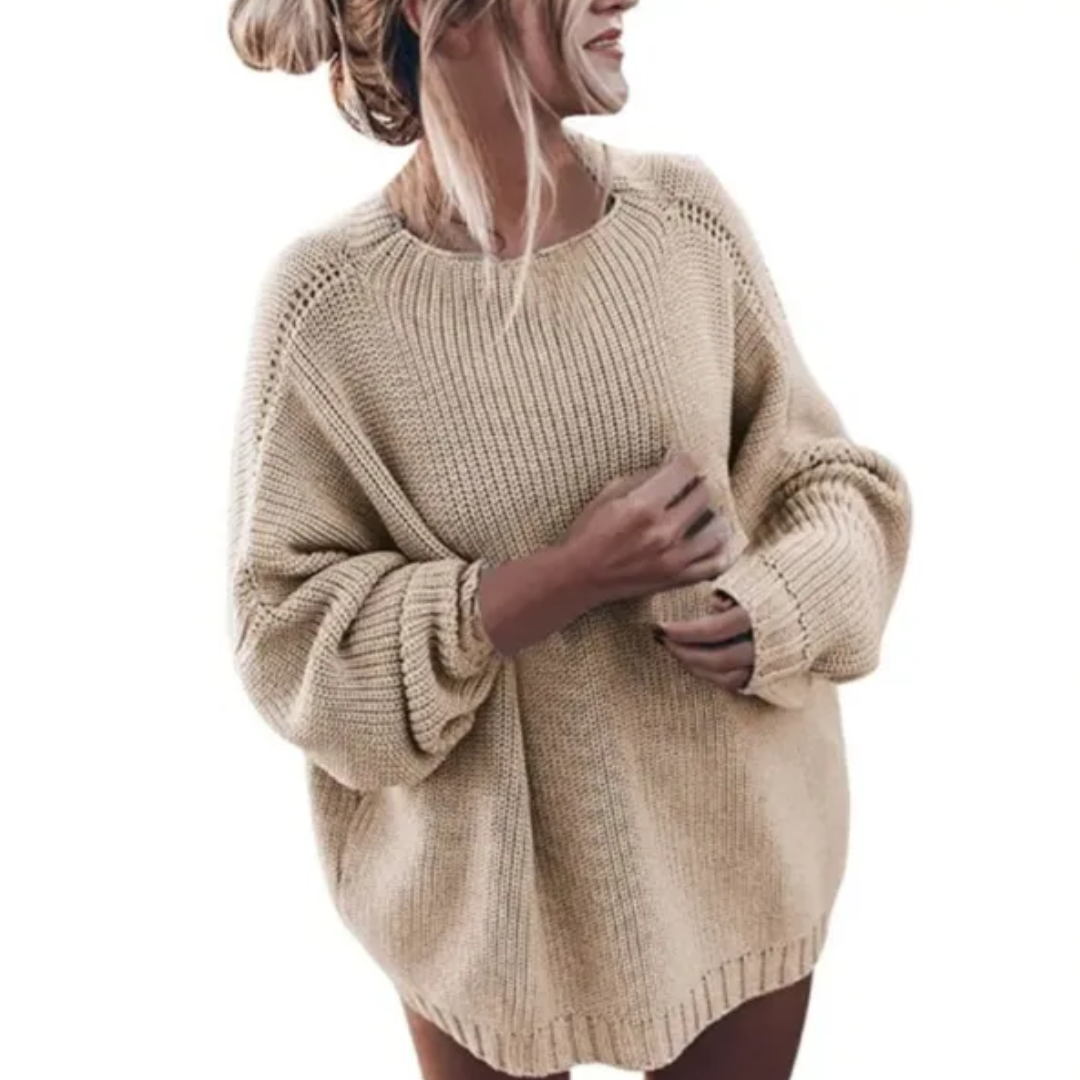 Evien | Lässig Grobstrickpullover Damen | Übergröße