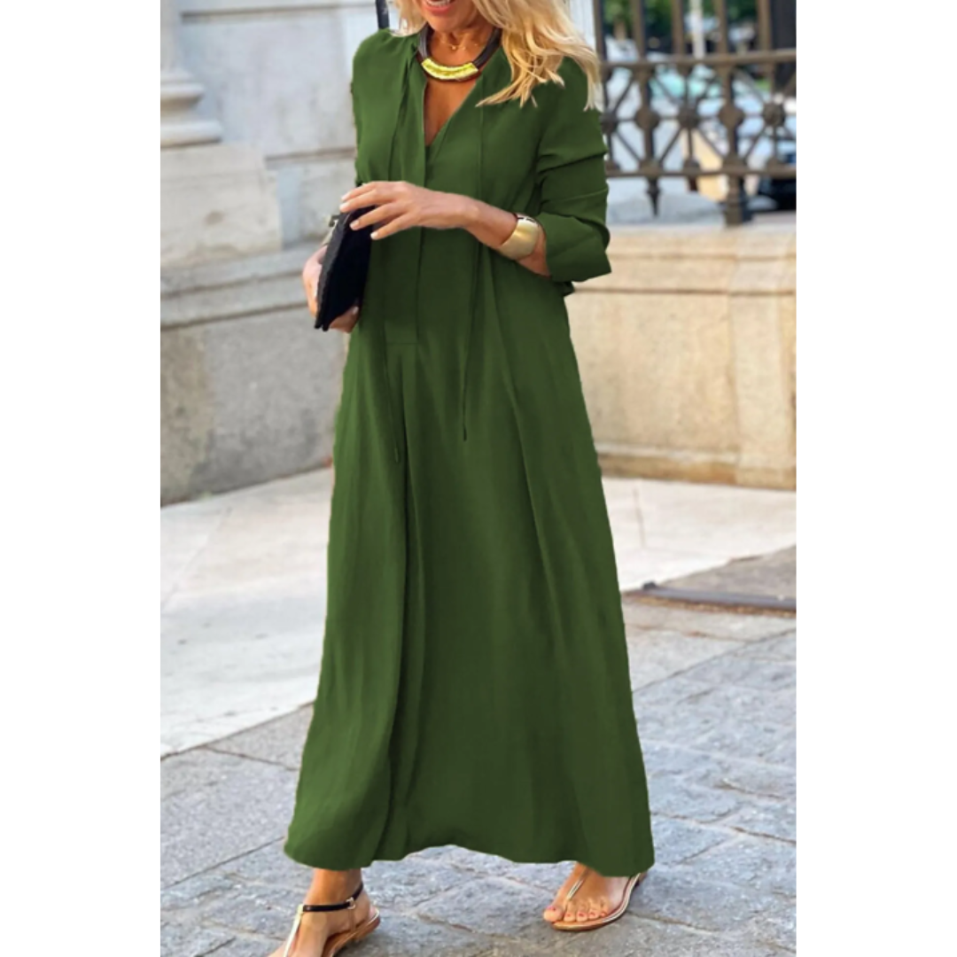 Hannalore | Damen Bequemes Maxikleid