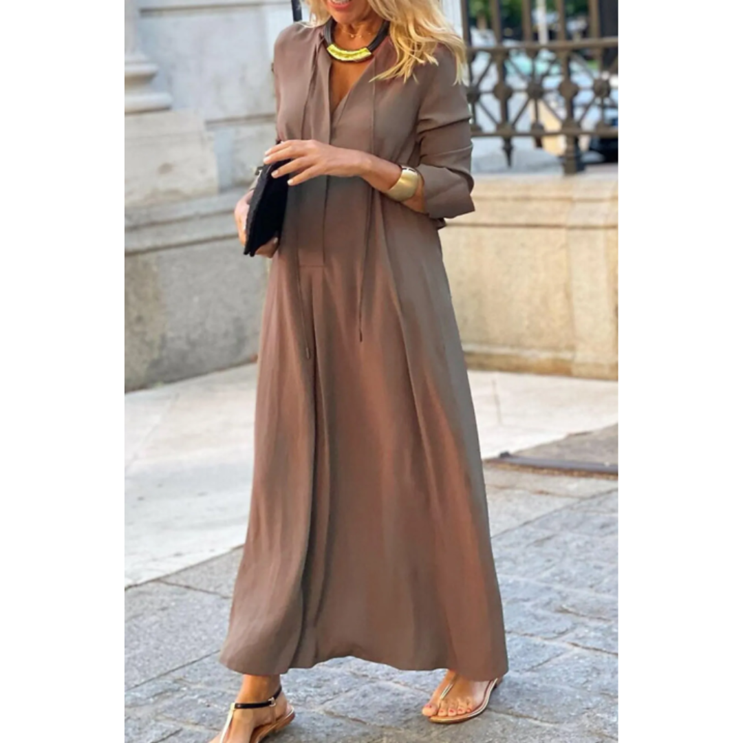 Hannalore | Damen Bequemes Maxikleid