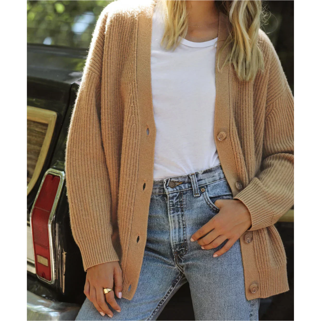 Araceli | Damen Lange Strickjacke | Warm