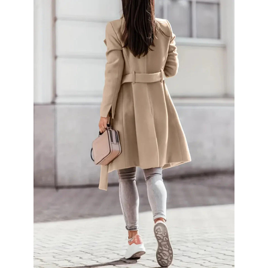 Anfänger | Damen Lange Warme Trench Mantel | Winter