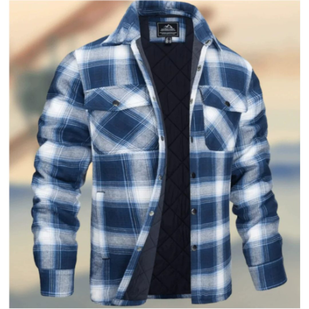 Herren Knopf Daunen Warme Hemdjacke | Langarm