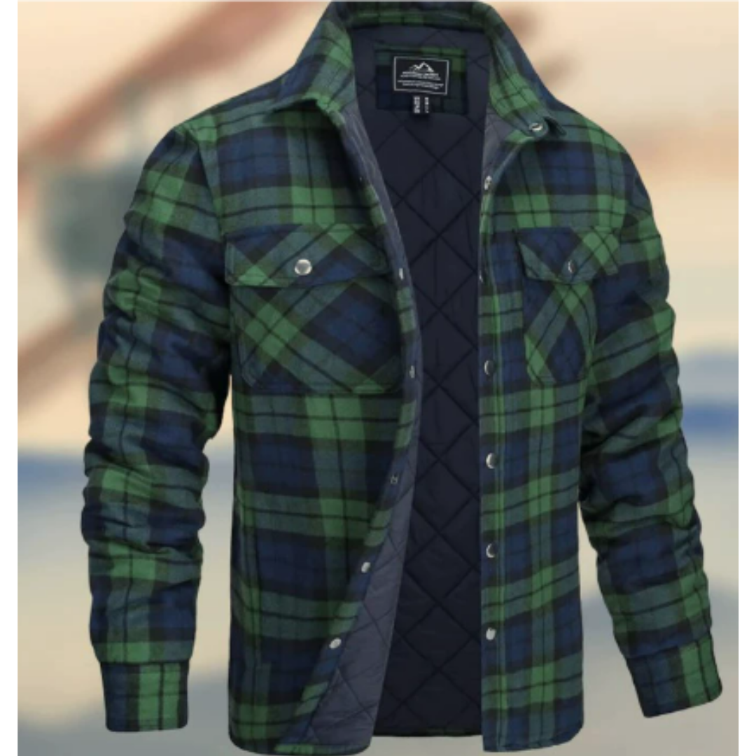 Herren Knopf Daunen Warme Hemdjacke | Langarm