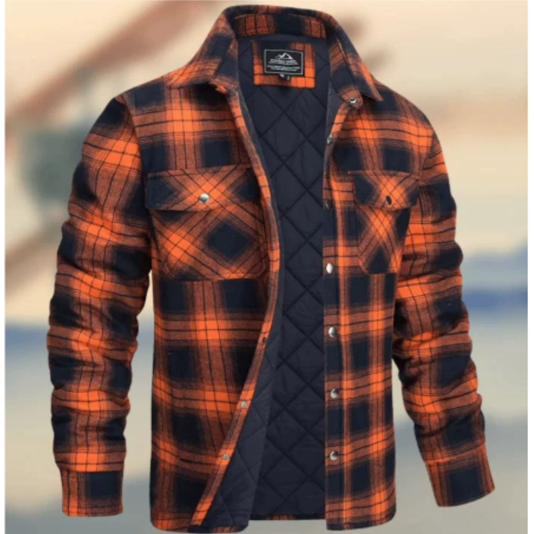 Herren Knopf Daunen Warme Hemdjacke | Langarm
