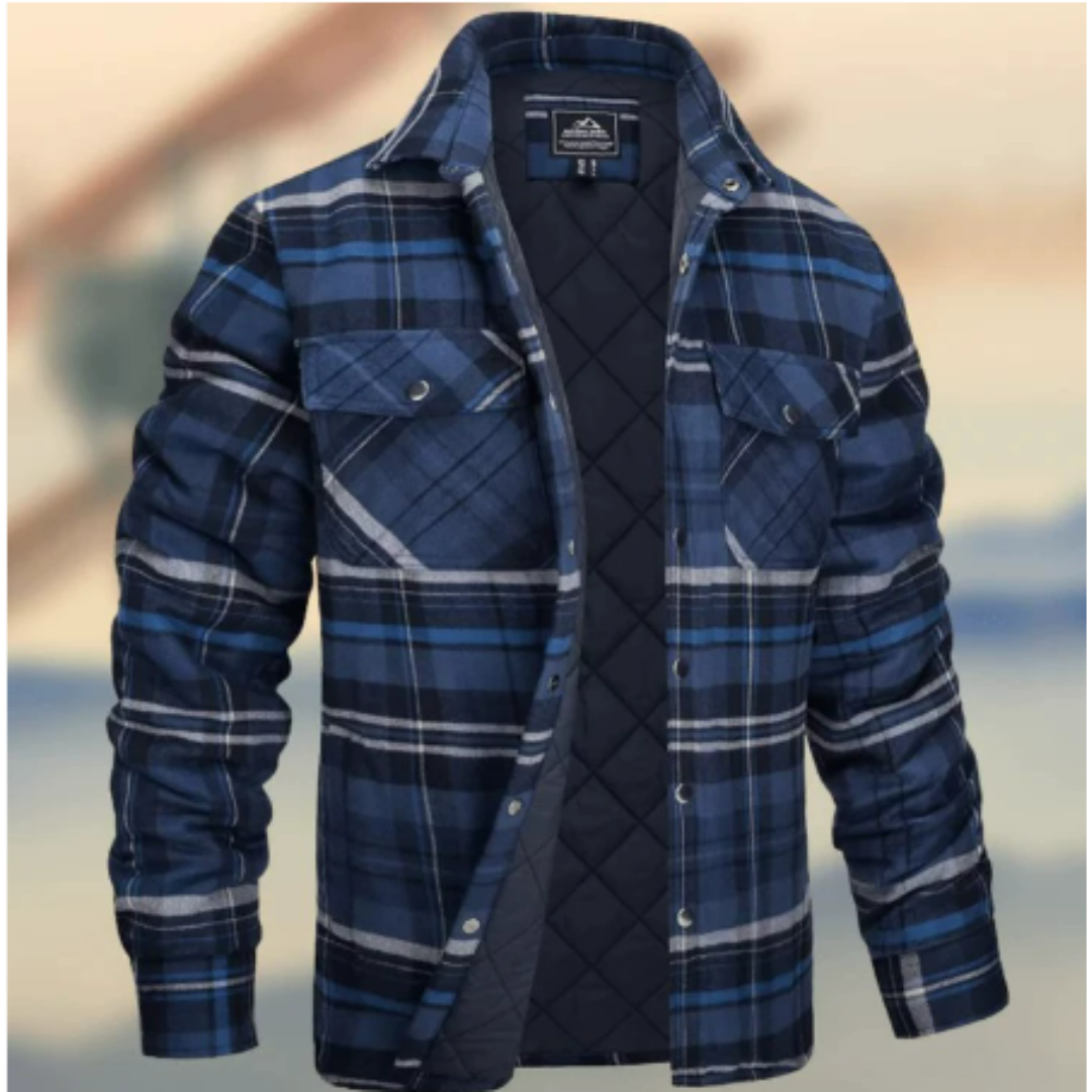 Herren Knopf Daunen Warme Hemdjacke | Langarm