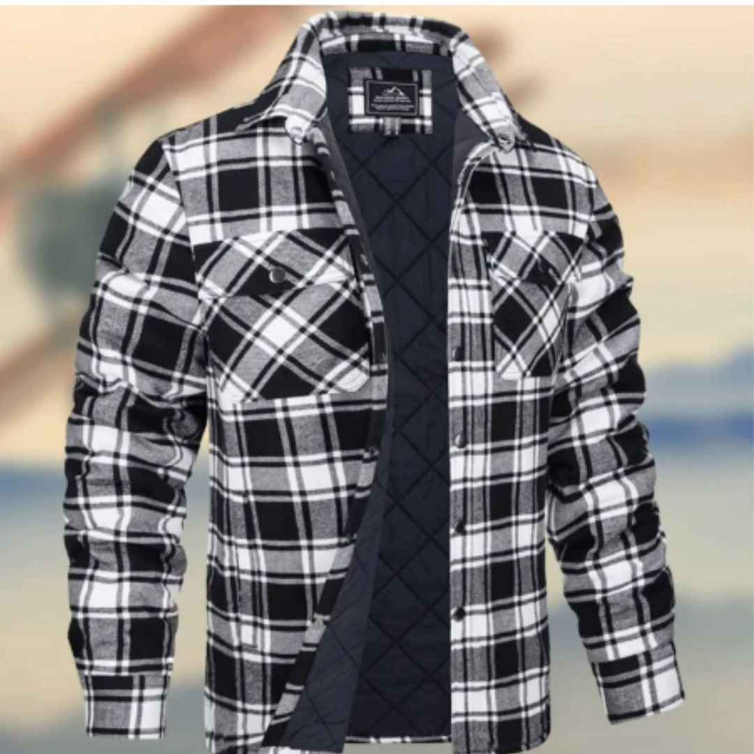 Herren Knopf Daunen Warme Hemdjacke | Langarm