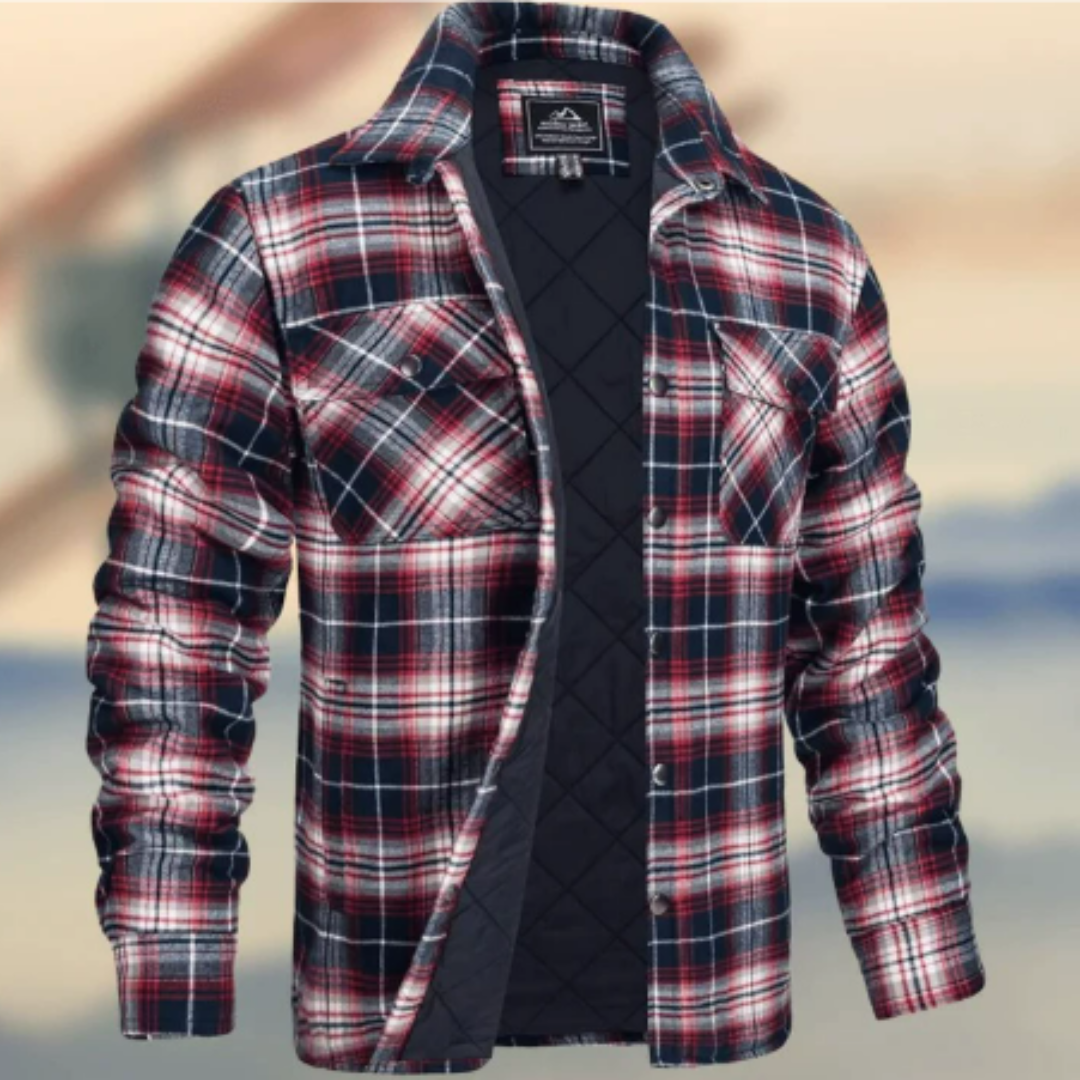 Herren Knopf Daunen Warme Hemdjacke | Langarm