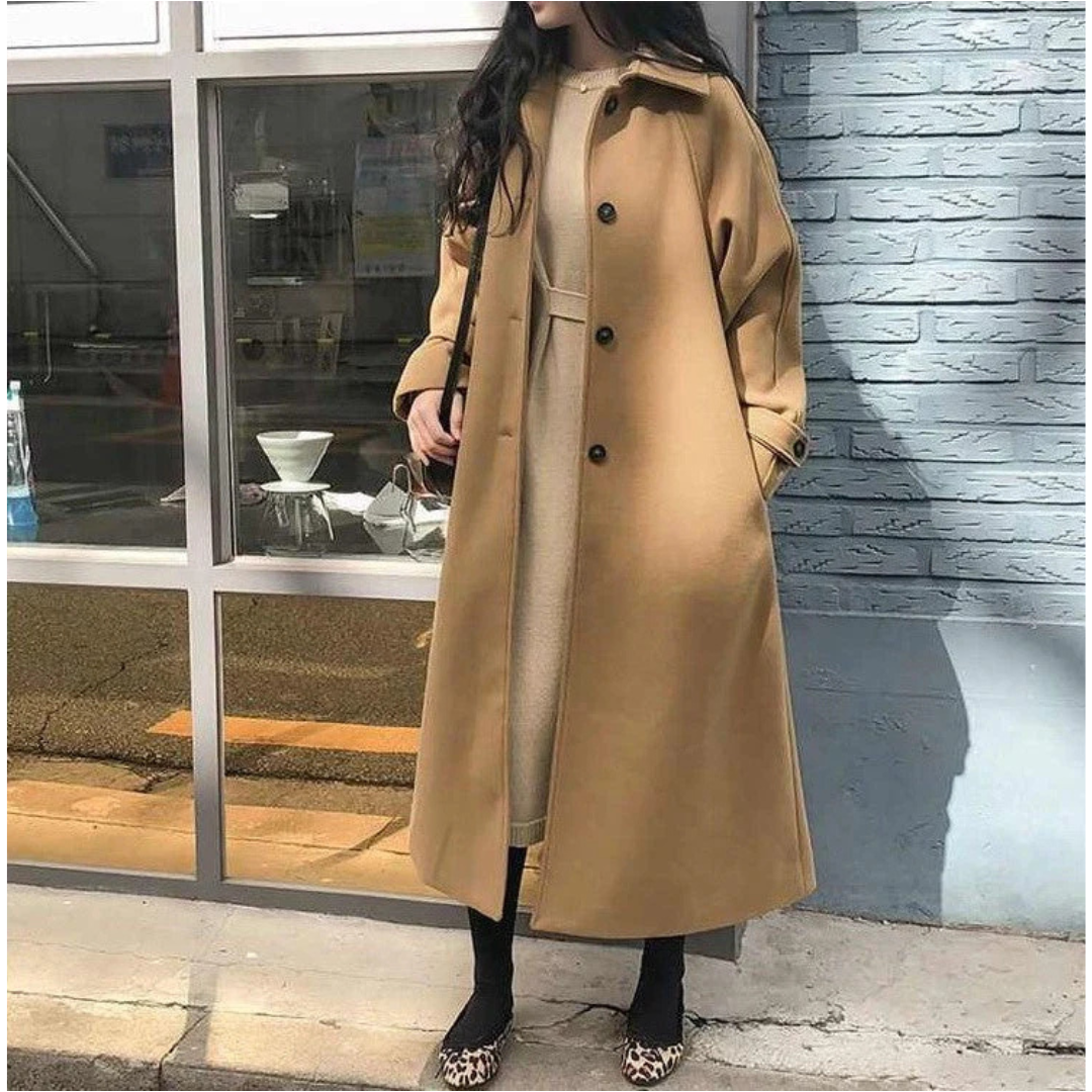 Malinam | Damen Lange Trench Mantel | Warm
