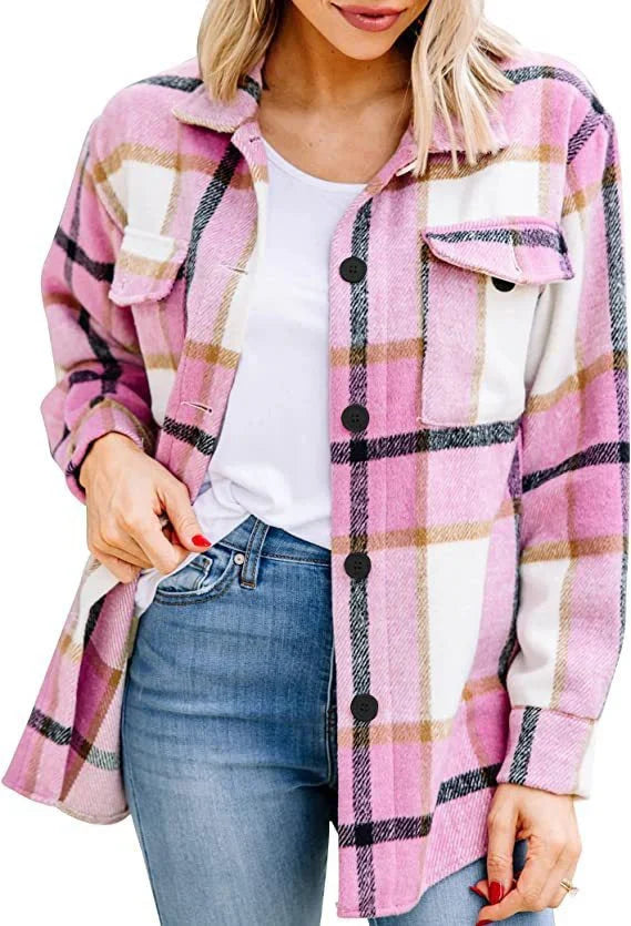 Damen Langarm Warme Hemdjacke | Knopf Daunen