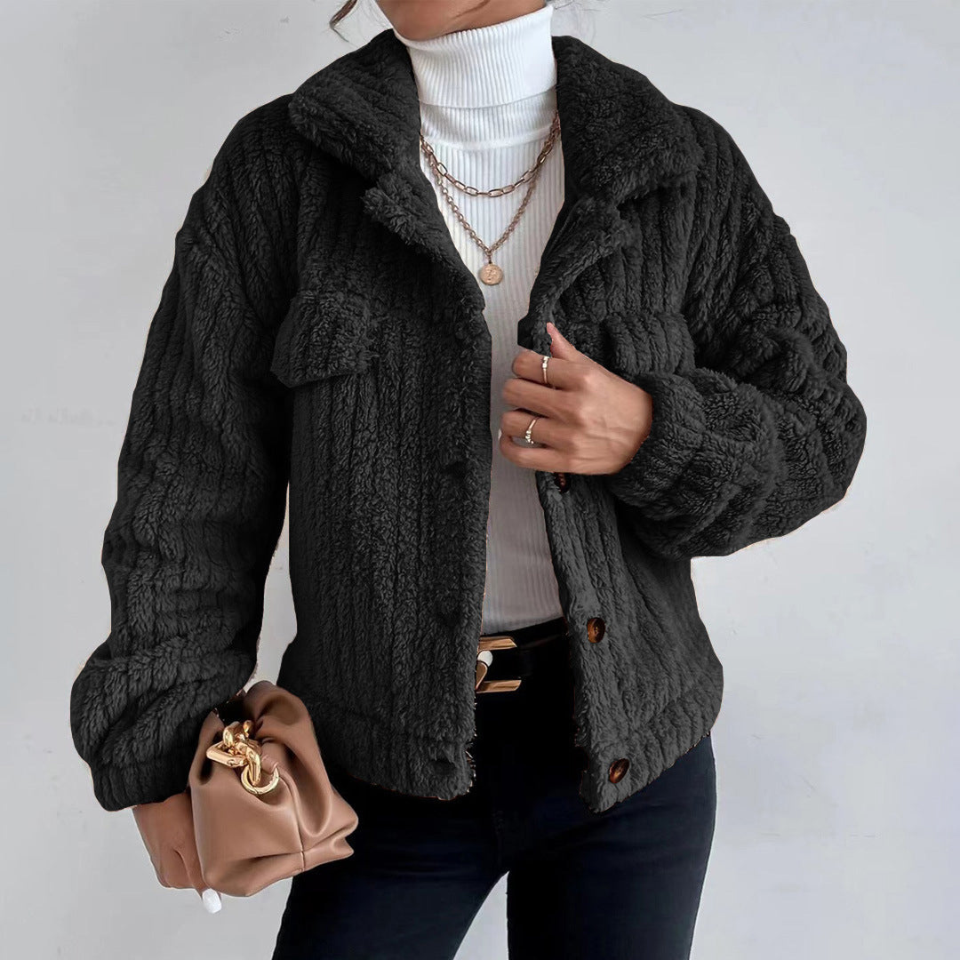 Damen Winter-Teddymantel | Langarm