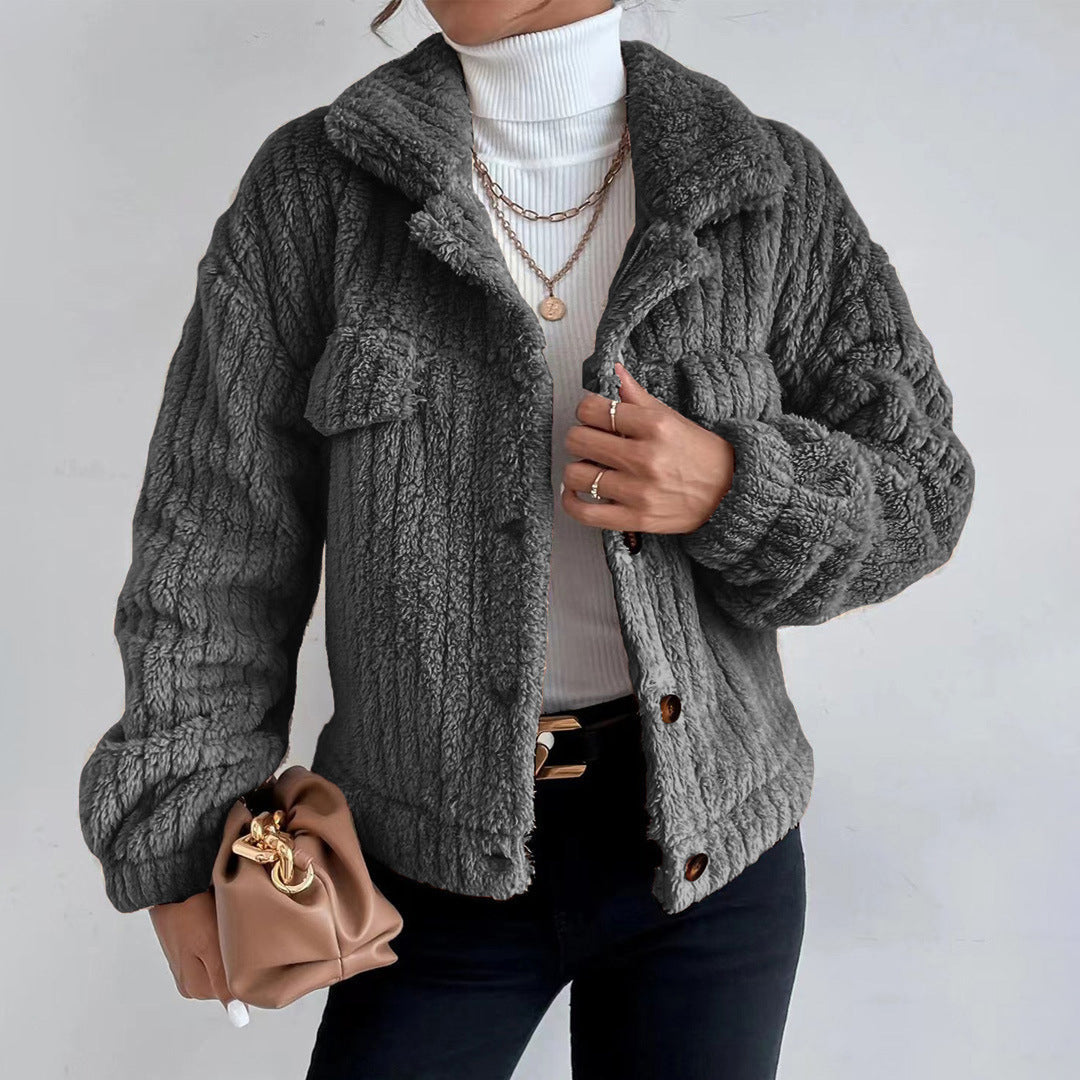 Damen Winter-Teddymantel | Langarm