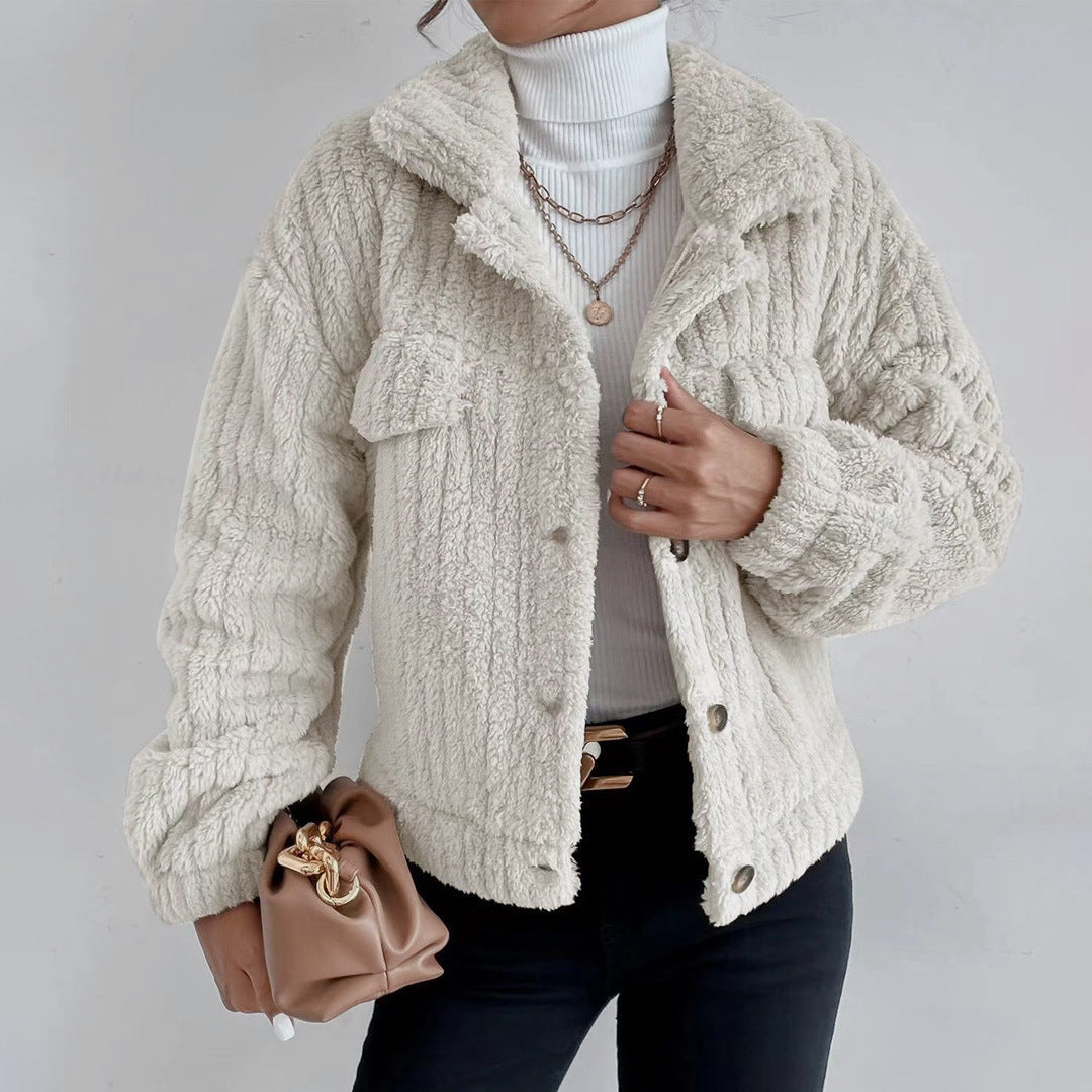 Damen Winter-Teddymantel | Langarm