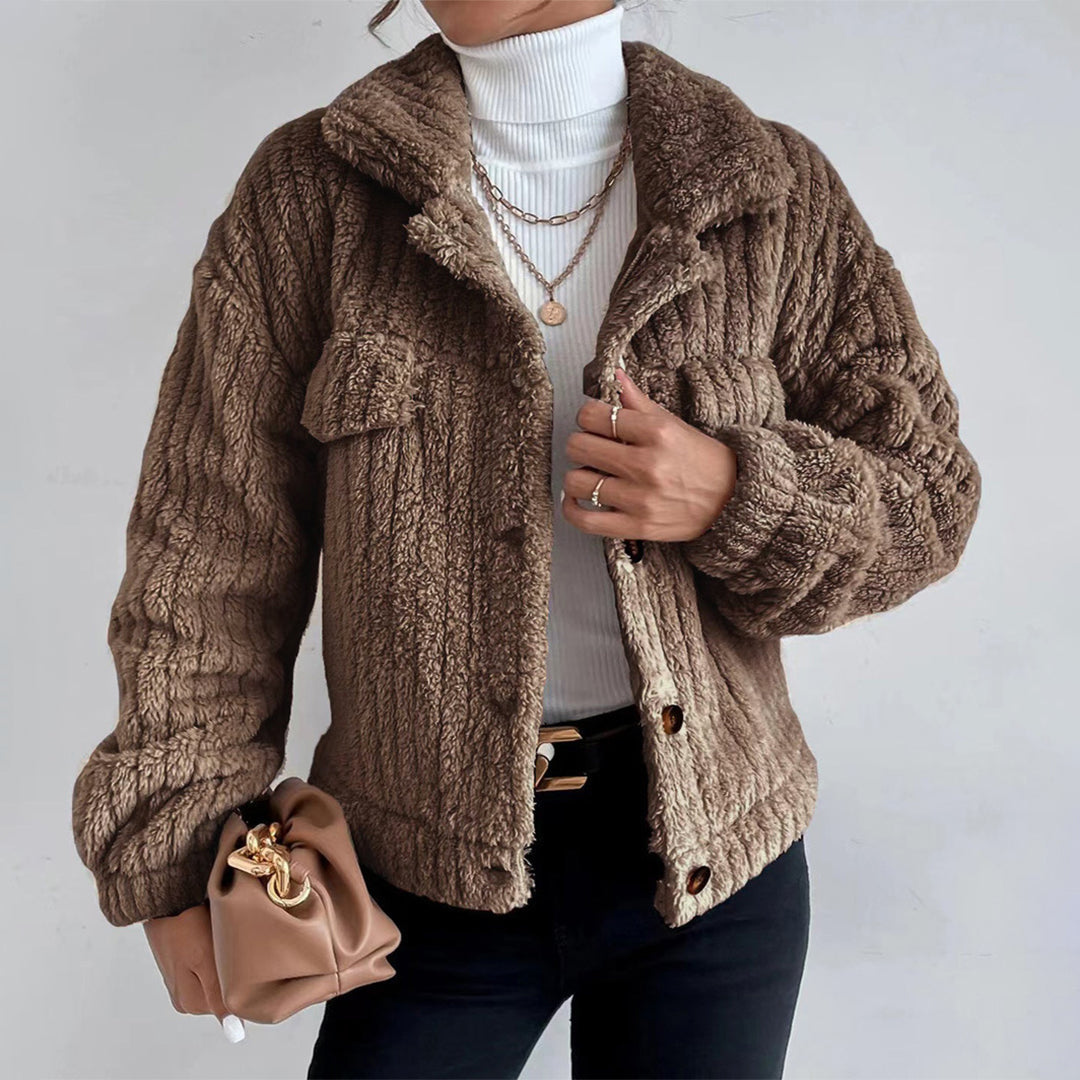Damen Winter-Teddymantel | Langarm