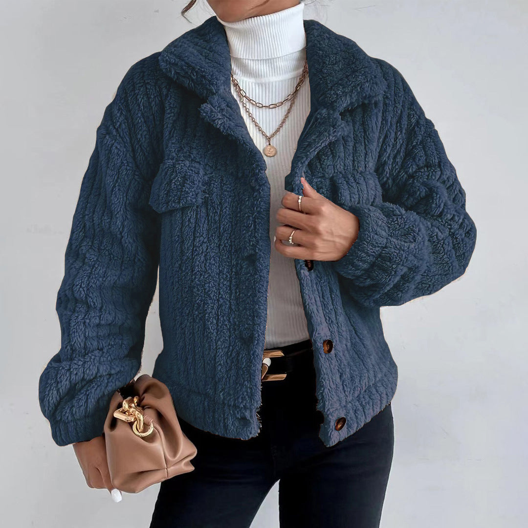 Damen Winter-Teddymantel | Langarm