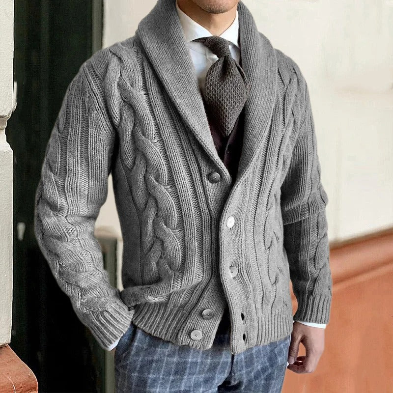 Rasmusen | Herren Strick Strickjacke | Knopf Daunen