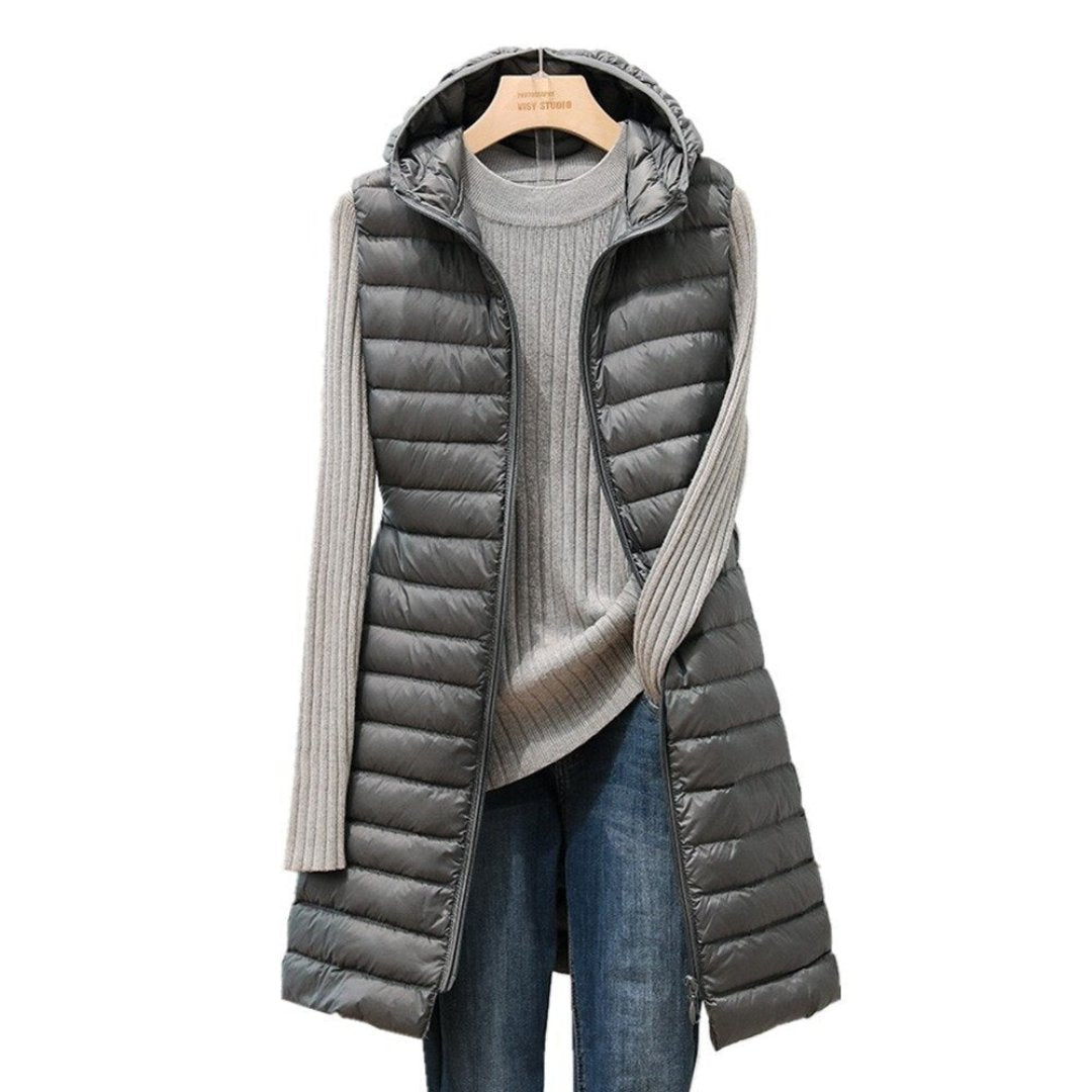 Margauxemim | Damen Puffer Steppweste | Lange