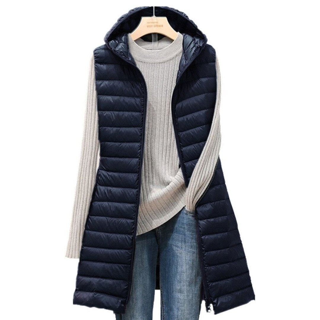 Margauxemim | Damen Puffer Steppweste | Lange