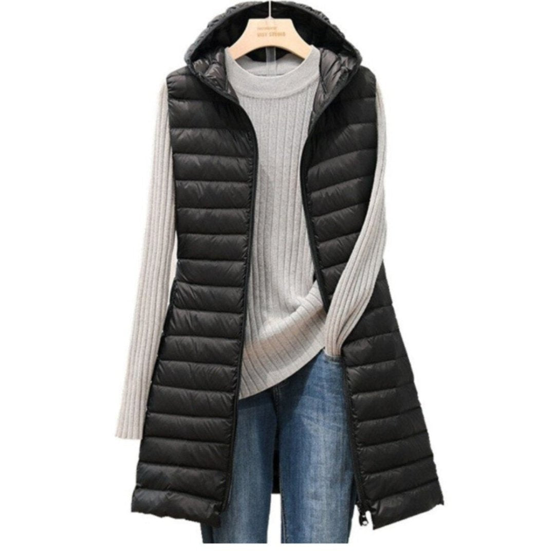 Margauxemim | Damen Puffer Steppweste | Lange
