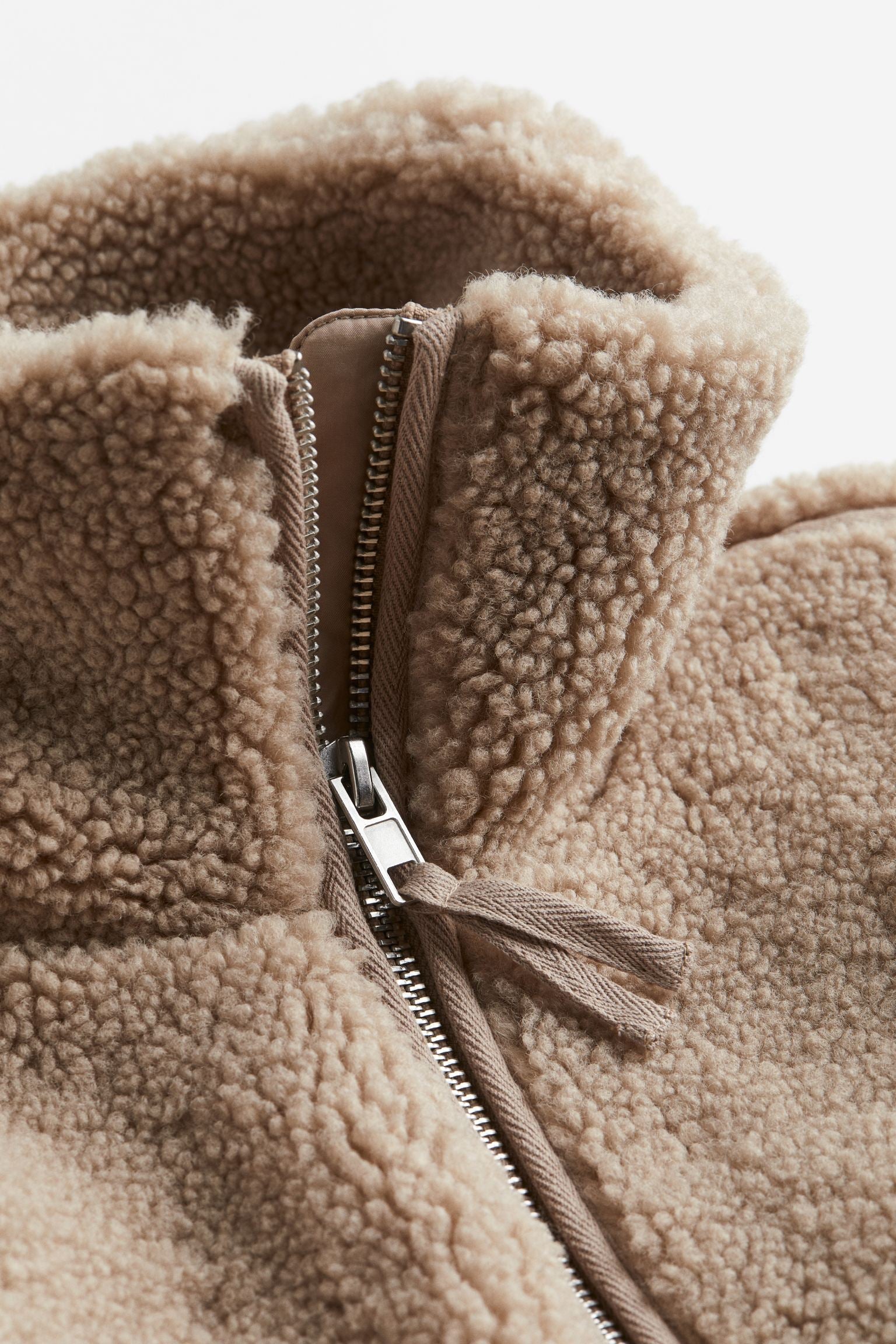 Damen Winter-Teddymantel | Mit Reißverschluss