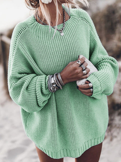 Evien | Lässig Grobstrickpullover Damen | Übergröße