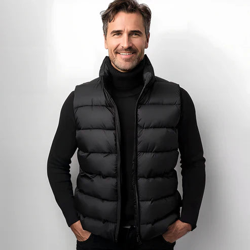 Herren Reißverschluss Puffer Weste | Ärmellos