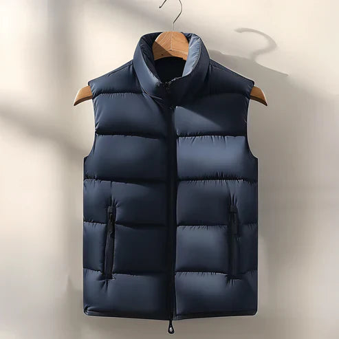 Herren Reißverschluss Puffer Weste | Ärmellos