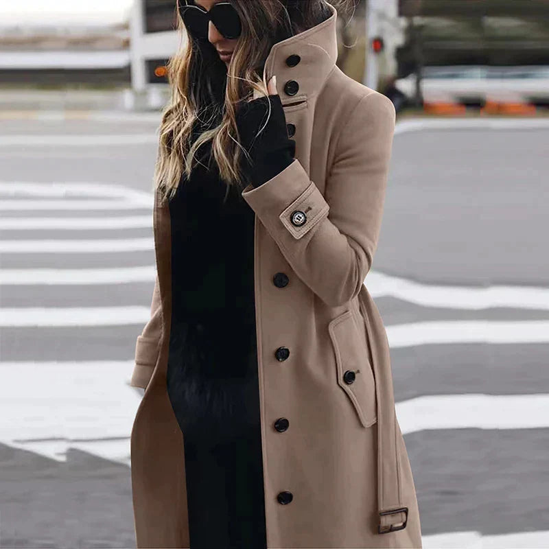 Lange Warme Trenchcoat für Damen | Winter