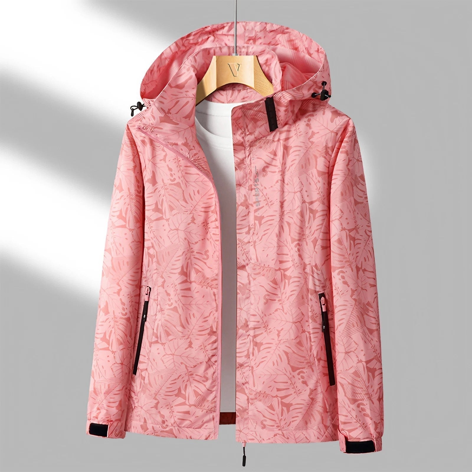 Damen Kapuze Bedruckte Jacke | Langarm
